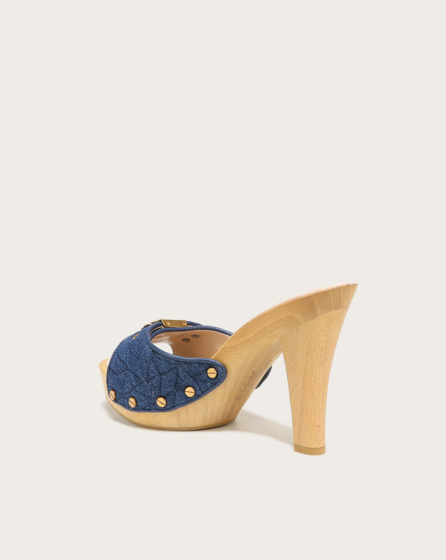 Lolli Denim Platform-Heel Sandal - Blue - 4