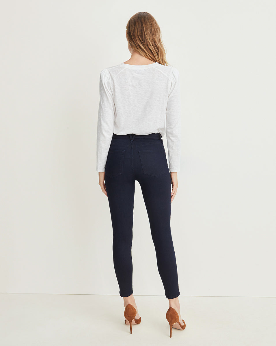 Veronica Beard Debbie Ankle-Crop Skinny Jean - Indigo