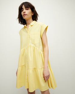 Harrow Chambray Dress - Pale Yellow