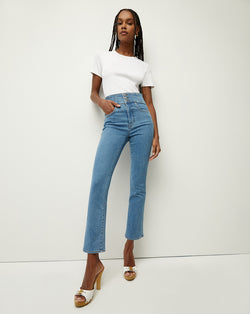 Carly Skinny-Flare Jean | Corset Waistband - Float On