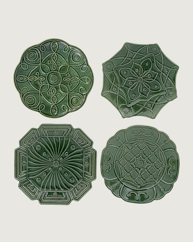 Jardins Du Monde Green Party Plate (Set of 4) - Green - 1