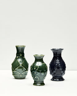Jardins Du Monde Green Mini Vase Trio - Green