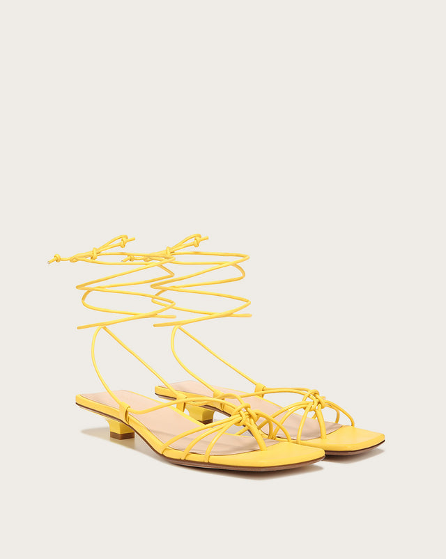 Foley Tie-Up Sandal - Yellow - 2