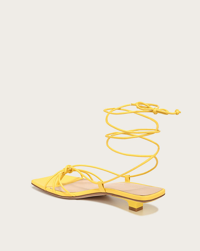 Foley Tie-Up Sandal - Yellow - 4