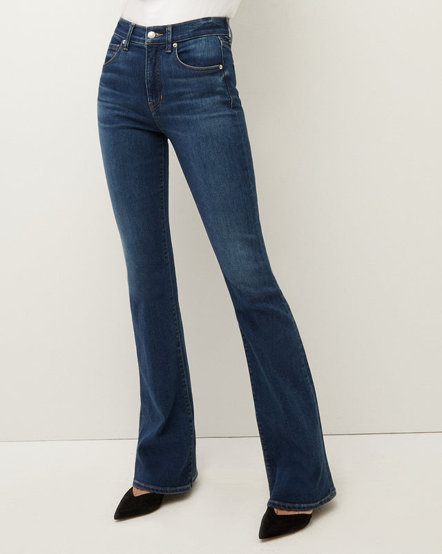 Veronica Beard Beverly High Rise Skinny Flared Faux Leather Jeans