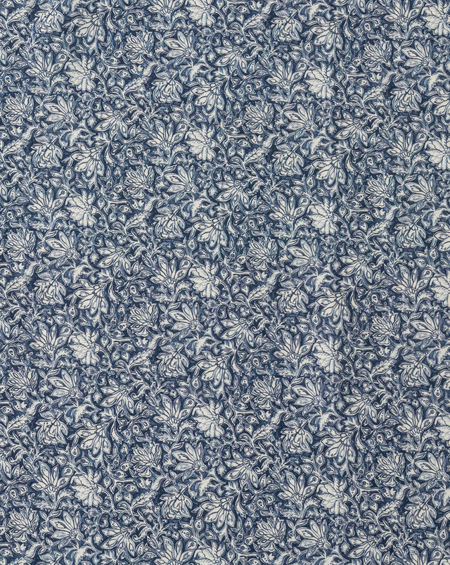 Floral Lace Linen Navy Napkin (Set of 4)